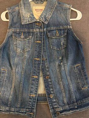 Mossimo Denim Distressed Vest